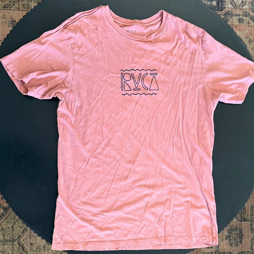 RVCA Light Pink Tee with Logo